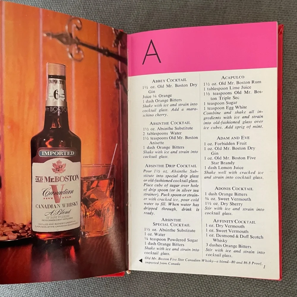 Mr Boston Deluxe Official Bartender's Guide 1978 Edition Hardcover Cocktail Book - Picture 5 of 6